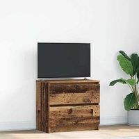 Berkfield Home TV Cabinet Old Wood 60x35x54 cm Engineered Wood in Brown | Size: 60 x 35 x 54 cm