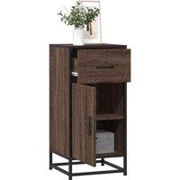 Berkfield Home Sideboard Brown Oak 35.5x35x76 cm Engineered Wood & Metal