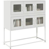 Berkfield Home Sideboard White 100.5x39x107 cm Cold-rolled Steel