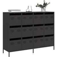 Berkfield Home Sideboard Black 135x39x103.5 cm Cold-rolled Steel