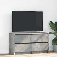 Berkfield Home TV Cabinet Concrete Grey 100x35x54 cm Engineered Wood | Size: 100 x 35 x 54 cm