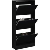 Shoe Cabinet Black 60x21x125.5 cm Engineered Wood