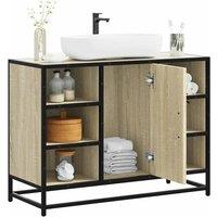 Bathroom Sink Cabinet Sonoma Oak 80x33x60 cm Engineered Wood