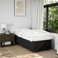 Berkfield Home Bed Frame without Mattress Black Single Fabric in Black | Size: Single