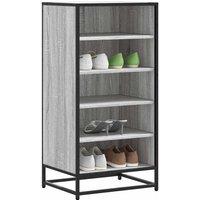 Berkfield Home Shoe Rack Grey Sonoma 48x38x97.5 cm Engineered Wood