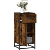 Berkfield Home Sideboard Smoked Oak 35.5x35x76 cm Engineered Wood & Metal in Brown