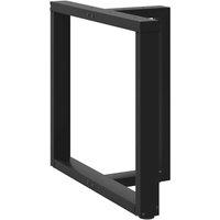 Dining Table Legs T-Shaped2 pcs Black 80x35x(72-73) cm Steel