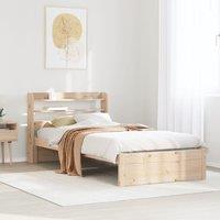 Berkfield Home Bed Frame with Headboard without Mattress 75x190 cm Small Single in Brown