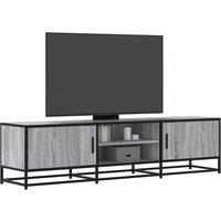 TV Cabinet Grey Sonoma 160x35x41 cm Engineered Wood and Metal