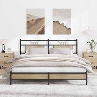 Berkfield Home Bed Frame without Mattress Sonoma Oak 160x200 cm Engineered Wood in Brown