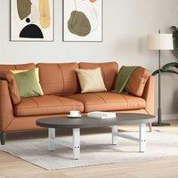 Berkfield Home Coffee Table Legs White 2 pcs 60x(30-31) cm Steel