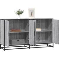 Berkfield Home Sideboard Grey Sonoma 134x35x76 cm Engineered Wood | Size: 134 x 35 x 76 cm