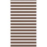 Berkfield Home Zebra Blind Brown 135x230 cm Fabric Width 130.9 cm Polyester