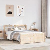 Berkfield Home Bed Frame with Headboard without Mattress 150x200 cm King Size in Brown