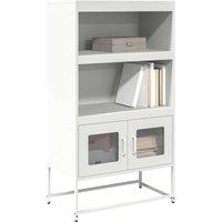 Berkfield Home Highboard White 68x39x123 cm Steel | Size: 68 x 39 x 123 cm