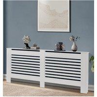 Groundlevel Wooden Radiator cover in White | Size: Large