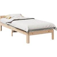Berkfield Home Bed Frame without Mattress 90x200 cm Solid Wood Pine in Brown