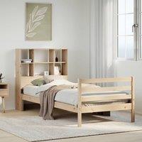 Bookcase Bed without Mattress 100x200 cm Solid Wood Pine