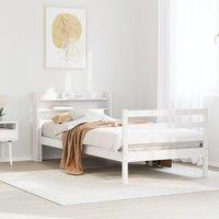 Berkfield Home Bed Frame with Headboard without Mattress White 100x200 cm