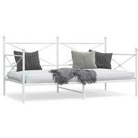 Berkfield Home Day Bed without Mattress White 100x200 cm Steel