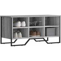 Shoe Cabinet Grey Sonoma 90x38x45.5 cm Engineered Wood