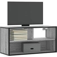 Berkfield Home TV Cabinet Grey Sonoma 80x31x39.5 cm Engineered Wood & Metal