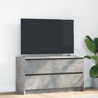 Berkfield Home TV Cabinet Concrete Grey 100x35x54 cm Engineered Wood | Size: 100 x 35 x 54 cm