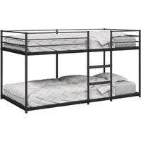 Bunk Bed without Mattress Black 90x200 cm Steel