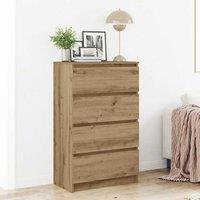 Berkfield Home Sideboard Artisan Oak 60x35x98.5 cm Engineered Wood in Brown