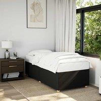 Berkfield Home Bed Frame without Mattress Black Single Fabric in Black | Size: Single