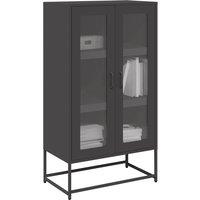 Berkfield Home Highboard Black 68x39x123 cm Steel | Size: 68 x 39 x 123 cm