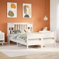 Berkfield Home Bed Frame without Mattress White 140x190 cm Solid Wood Pine