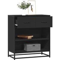 Berkfield Home Sideboard Black 68x35x76 cm Engineered Wood | Size: 68 x 35 x 76 cm