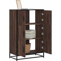 Berkfield Home Highboard Brown Oak 68x35x106.5 cm Engineered Wood & Metal
