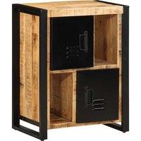 Berkfield Home Sideboard 55x35x70 cm Solid Rough Wood Mango in Brown | Size: 55 x 35 x 70 cm