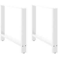 Coffee Table Legs White 2 pcs 100x(72-73) cm Steel