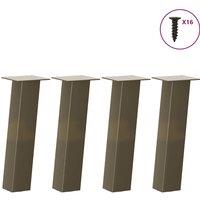 Berkfield Home Coffee Table Legs 4 pcs Natural Steel 30 cm Steel in Brown
