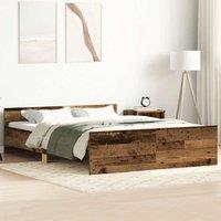 Berkfield Home Bed Frame without Mattress Old Wood 150x200cm Engineered Wood in Brown | Size: 150x200 cm