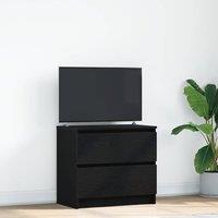 Berkfield Home TV Cabinet Black 60x35x54 cm Engineered Wood | Size: 60 x 35 x 54 cm