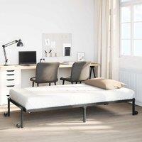 Berkfield Home Bed Frame without Mattress Foldable Black 100x190 cm Steel