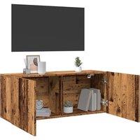TV Cabinet Wall-mounted Old Wood 100x30x41 cm