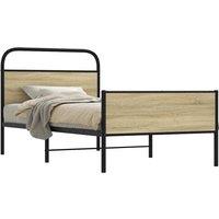 Berkfield Home Bed Frame without Mattress 100x190 cm Sonoma Oak Engineered Wood in Brown