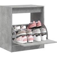 Berkfield Home Shoe Cabinet Concrete Grey 60x42x69 cm Engineered Wood | Size: 60 x 42 x 69 cm