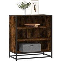Berkfield Home Sideboard Smoked Oak 68x35x76 cm Engineered Wood & Metal in Brown | Size: 68 x 35 x 76 cm