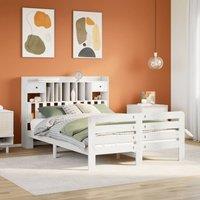 Berkfield Home Bookcase Bed without Mattress White 140x200 cm Solid Wood Pine