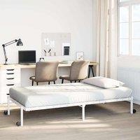 Berkfield Home Bed Frame without Mattress Foldable White 90x190 cm Steel