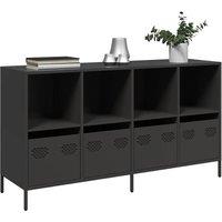 Berkfield Home Sideboard Black 135x39x73.5 cm Cold-rolled Steel