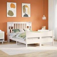 Berkfield Home Bed Frame without Mattress White 140x200 cm Solid Wood Pine