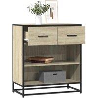 Berkfield Home Sideboard Sonoma Oak 68x35x76 cm Engineered Wood in Brown | Size: 68 x 35 x 76 cm