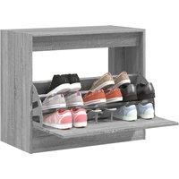 Shoe Cabinet Grey Sonoma 80x42x69 cm Engineered Wood
